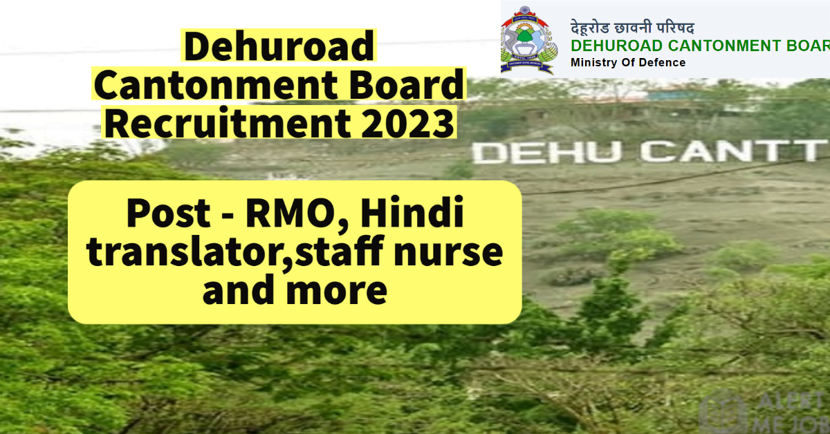 Dehuroad Cantonment Board pune Recruitment 2023