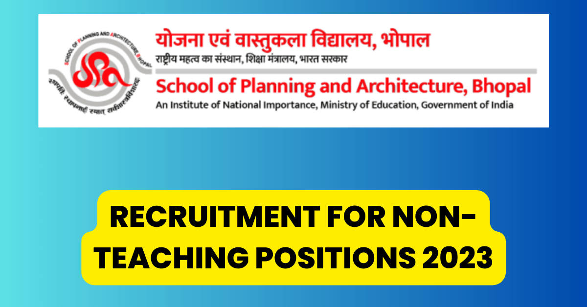 SPA Bhopal Recruitment 2023 Job Alert