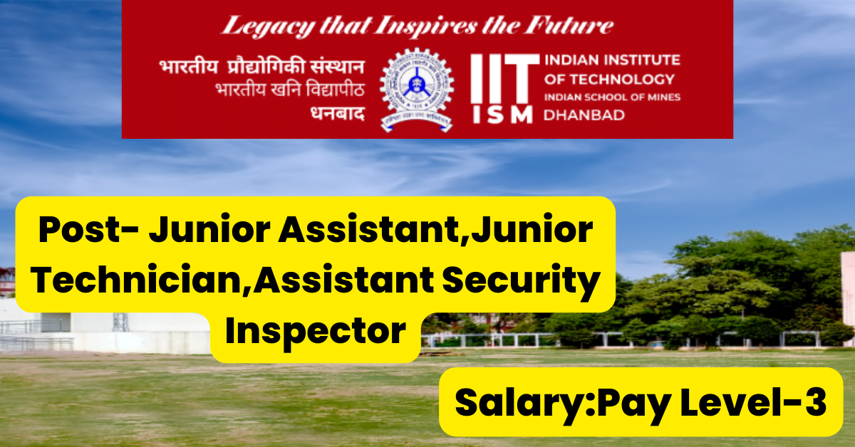IIT Dhanbad Job Alert 2023