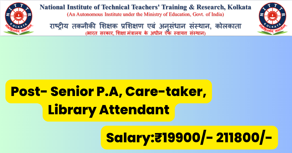 NITTTR Job Alert 2023 for Teaching and non Teaching 5 NITTTR Job Alert 2023 for Teaching and non Teaching