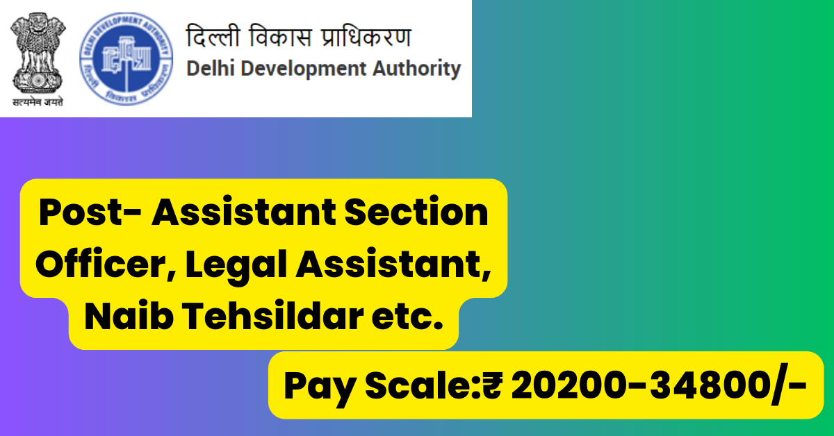 Delhi Development Authority Job Alert 2023 3 Delhi Development Authority Job Alert 2023