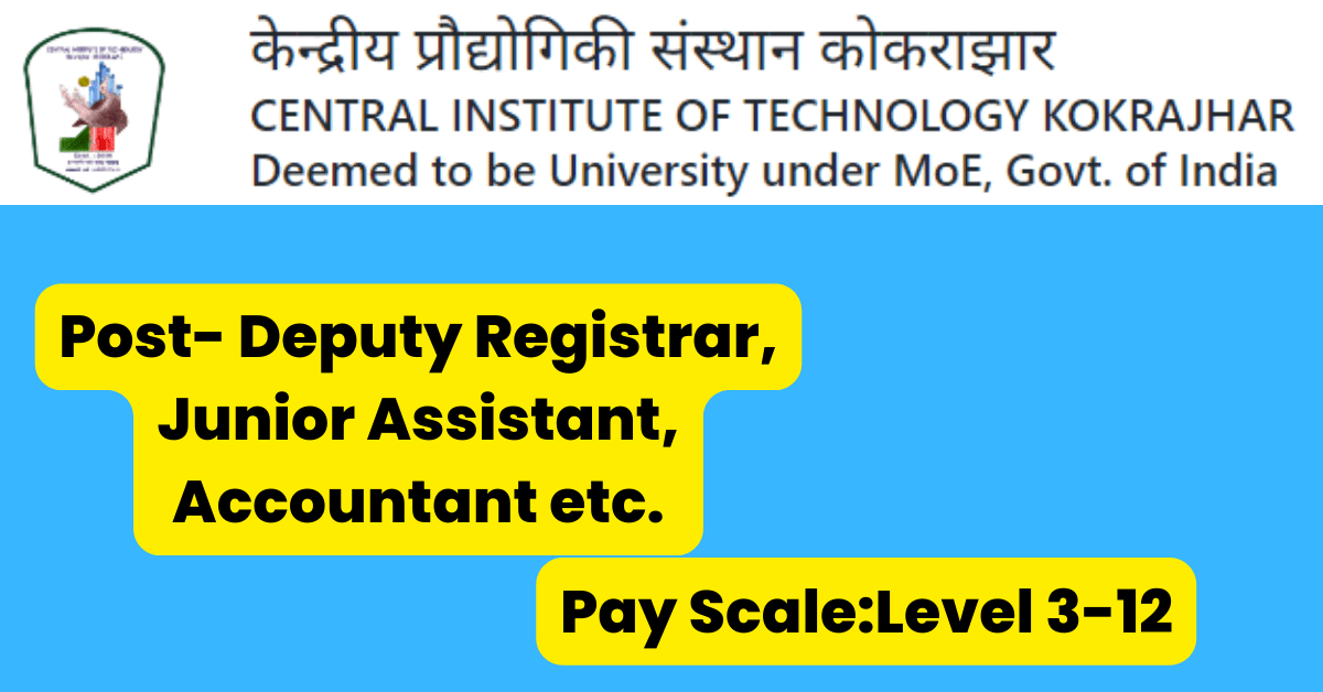 CIT Assam Job Alert 2023 of non teaching post 2 CIT Assam Job Alert 2023 of non teaching post