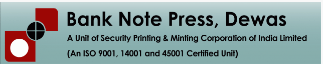 Bank Note Press Dewas Job
