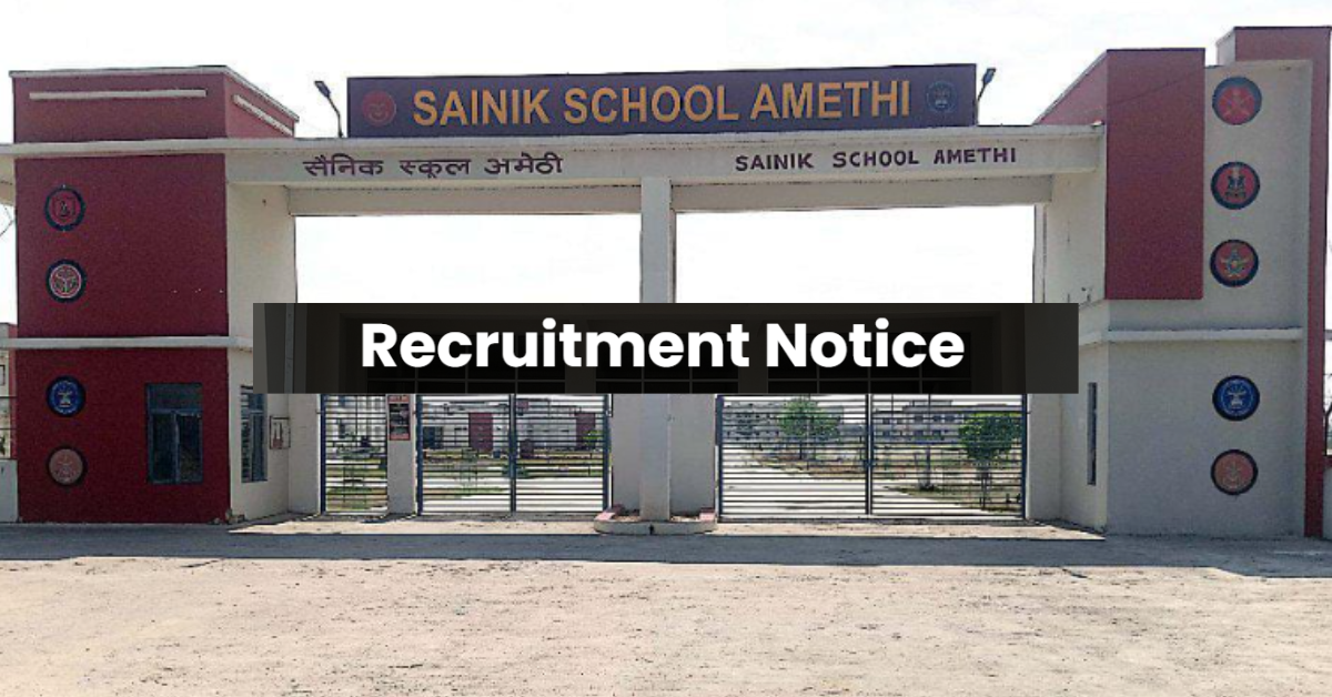 Sainik School Amethi Recruitment 2024 2 Sainik School Amethi Recruitment