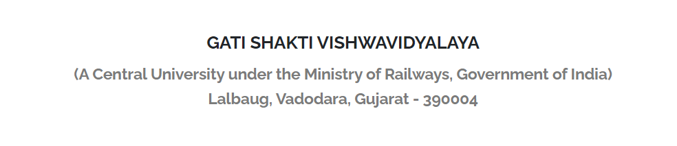 Gati Shakti Vishwavidyalaya Teaching post 2024